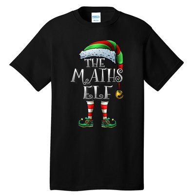 Maths Elf Matching Family Mathmatics Christmas Elf Tall T-Shirt