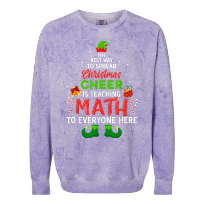 Maths Elf Matching Family Mathmatics Christmas Elf Colorblast Crewneck Sweatshirt