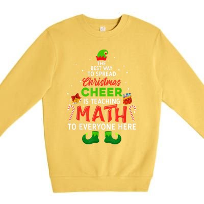 Maths Elf Matching Family Mathmatics Christmas Elf Premium Crewneck Sweatshirt