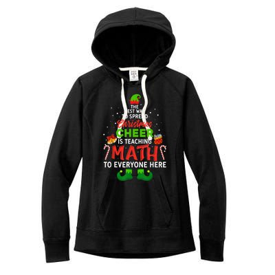 Maths Elf Matching Family Mathmatics Christmas Elf Women's Fleece Hoodie