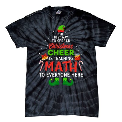 Maths Elf Matching Family Mathmatics Christmas Elf Tie-Dye T-Shirt