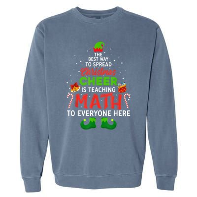 Maths Elf Matching Family Mathmatics Christmas Elf Garment-Dyed Sweatshirt