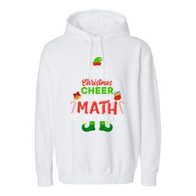 Maths Elf Matching Family Mathmatics Christmas Elf Garment-Dyed Fleece Hoodie