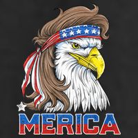 Merica Eagle Mullet 4th Of July American Flag Usa Adult Drive Performance Visor