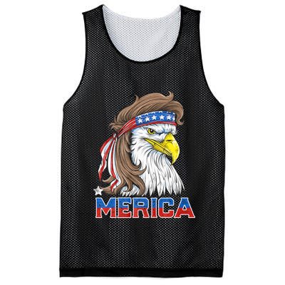 Merica Eagle Mullet 4th Of July American Flag Usa Mesh Reversible Basketball Jersey Tank
