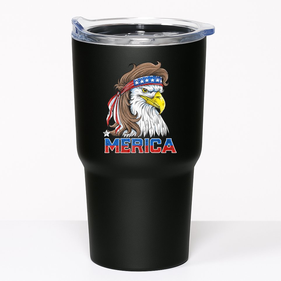 Merica Eagle Mullet 4th Of July American Flag Usa Tumbler