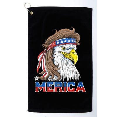 Merica Eagle Mullet 4th Of July American Flag Usa Golf Towel