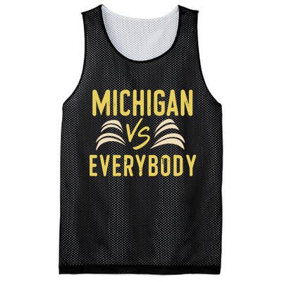 Michigan Everybody Michigan Vs Versus Against Everyone Mesh Reversible Basketball Jersey Tank