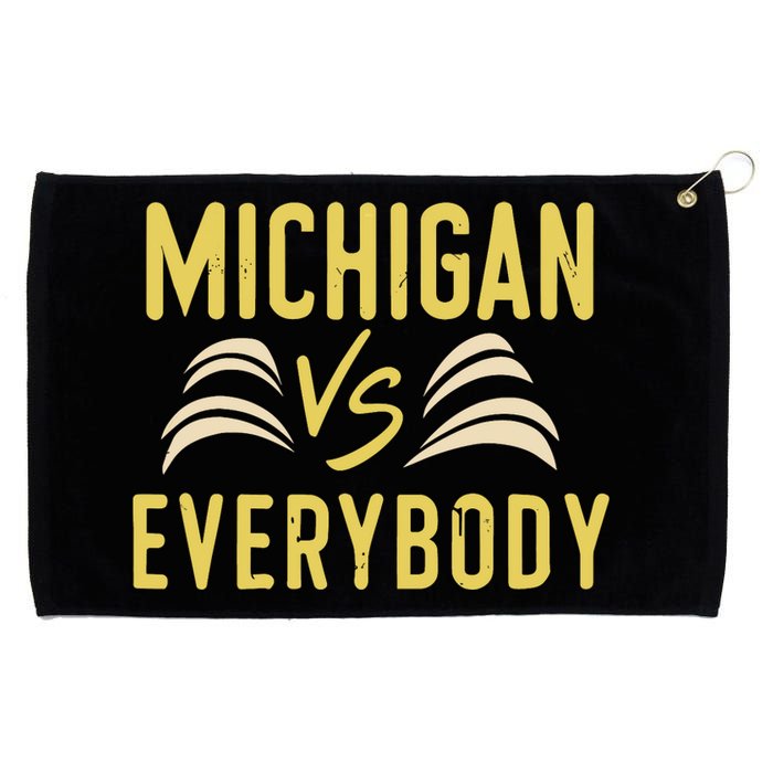 Michigan Everybody Michigan Vs Versus Against Everyone Grommeted Golf Towel