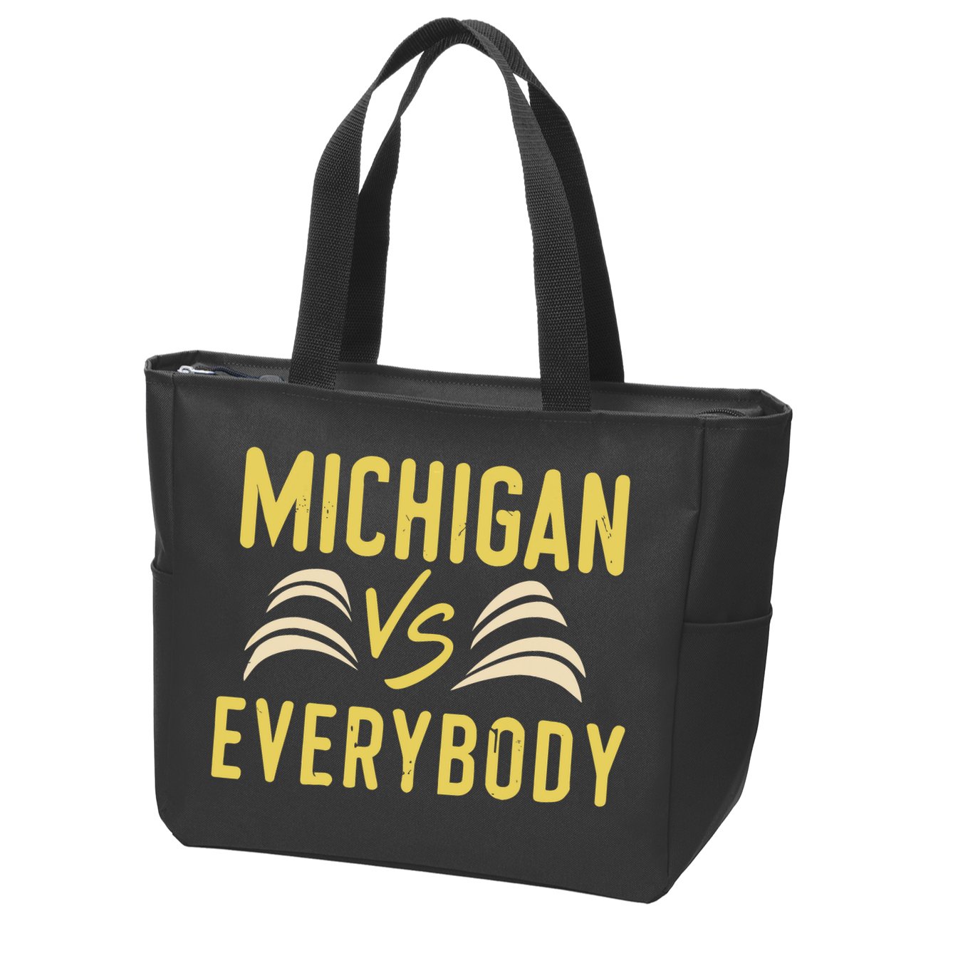 Michigan Everybody Michigan Vs Versus Against Everyone Zip Tote Bag