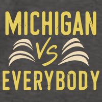 Michigan Everybody Michigan Vs Versus Against Everyone Vector Backpack