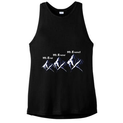 Mt Ever Mt Everer Mt Everest Dad Jokes Periodically Gift Ladies PosiCharge Tri-Blend Wicking Tank