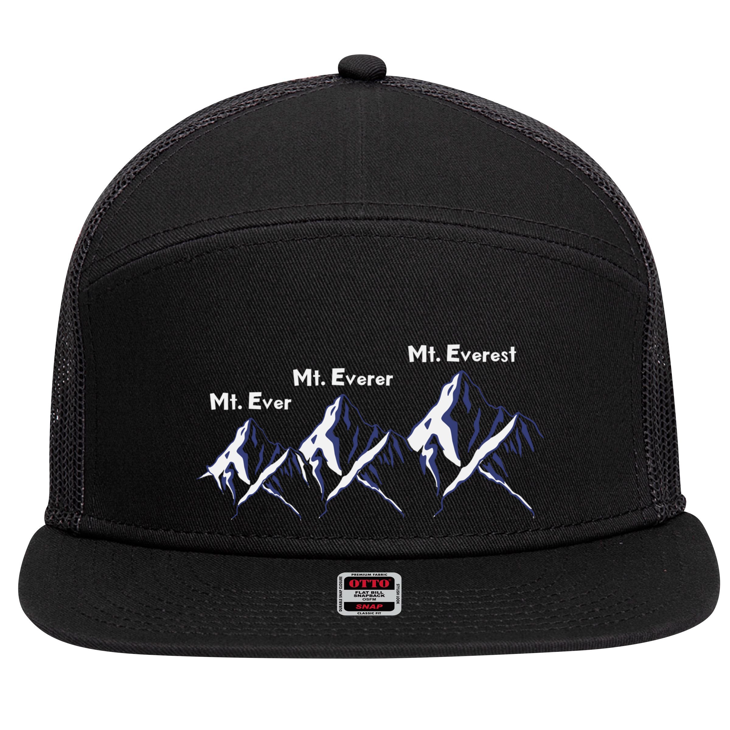 Mt Ever Mt Everer Mt Everest Dad Jokes Periodically Gift 7 Panel Mesh Trucker Snapback Hat