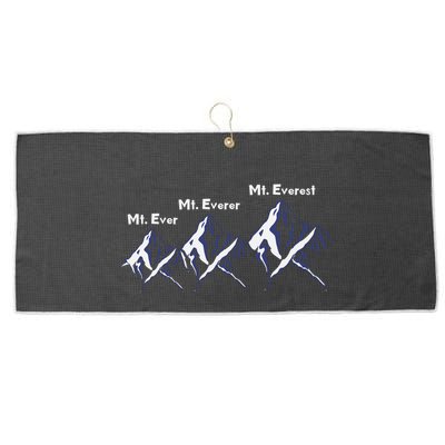 Mt Ever Mt Everer Mt Everest Dad Jokes Periodically Gift Large Microfiber Waffle Golf Towel
