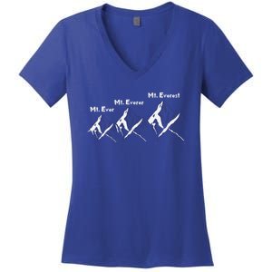 Mt Ever Mt Everer Mt Everest Dad Jokes Periodically Gift Women's V-Neck T-Shirt