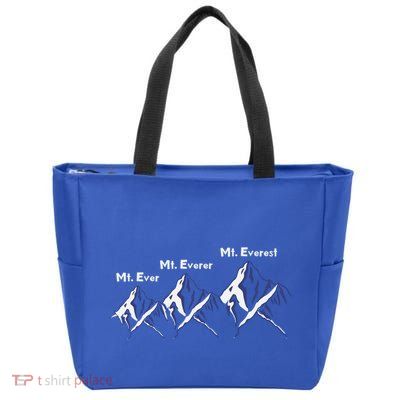 Mt Ever Mt Everer Mt Everest Dad Jokes Periodically Gift Zip Tote Bag