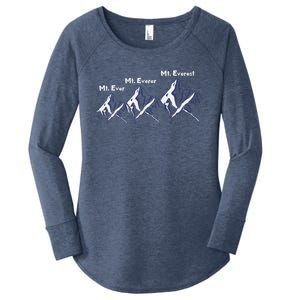 Mt Ever Mt Everer Mt Everest Dad Jokes Periodically Gift Women's Perfect Tri Tunic Long Sleeve Shirt