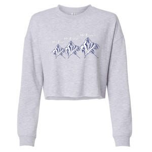 Mt Ever Mt Everer Mt Everest Dad Jokes Periodically Gift Cropped Pullover Crew