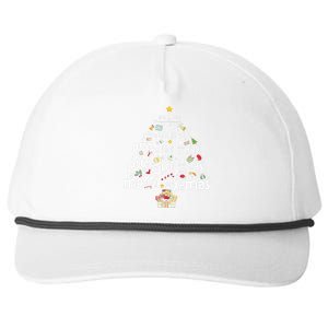 Math Equation Merry Xmas Mathematic Teacher Christmas Humor Snapback Five-Panel Rope Hat