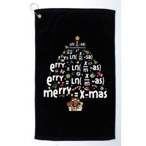 Math Equation Merry Xmas Mathematic Teacher Christmas Humor Platinum Collection Golf Towel