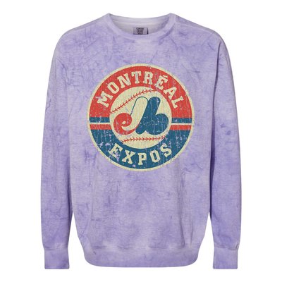 Montreal Expos Colorblast Crewneck Sweatshirt