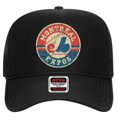 Montreal Expos High Crown Mesh Back Trucker Hat