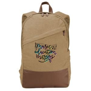 Music Education Matters Music Teacher Appreciation Cotton Canvas Backpack