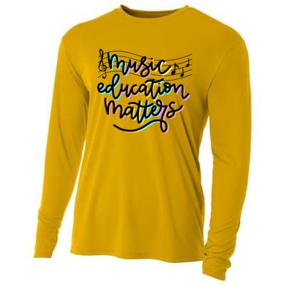 Music Education Matters Music Teacher Appreciation Cooling Performance Long Sleeve Crew