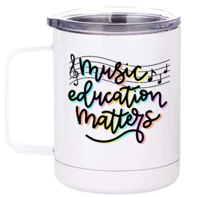 Music Education Matters Music Teacher Appreciation 12 oz Stainless Steel Tumbler Cup