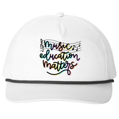 Music Education Matters Music Teacher Appreciation Snapback Five-Panel Rope Hat