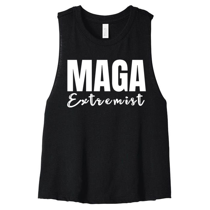 Maga Extremist Women's Racerback Cropped Tank