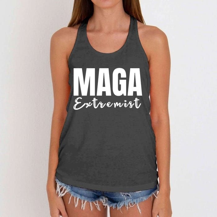 Maga Extremist Women's Knotted Racerback Tank