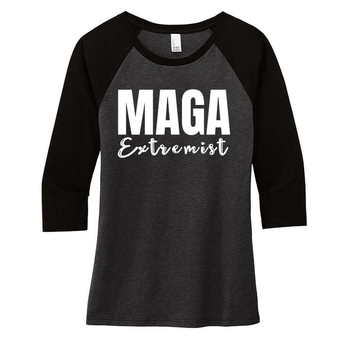 Maga Extremist Women's Tri-Blend 3/4-Sleeve Raglan Shirt