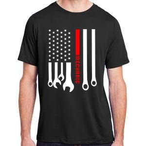 Mechanic Engineer Mechanist Garage American Flag Gift Idea Gift Adult ChromaSoft Performance T-Shirt