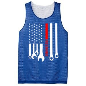 Mechanic Engineer Mechanist Garage American Flag Gift Idea Gift Mesh Reversible Basketball Jersey Tank