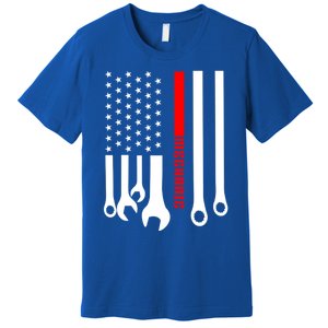 Mechanic Engineer Mechanist Garage American Flag Gift Idea Gift Premium T-Shirt