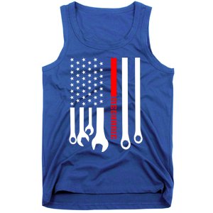 Mechanic Engineer Mechanist Garage American Flag Gift Idea Gift Tank Top