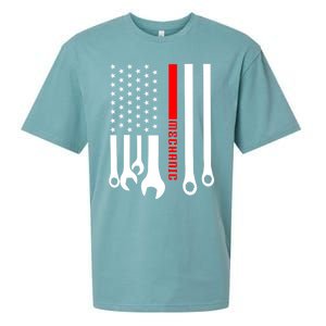 Mechanic Engineer Mechanist Garage American Flag Gift Idea Gift Sueded Cloud Jersey T-Shirt