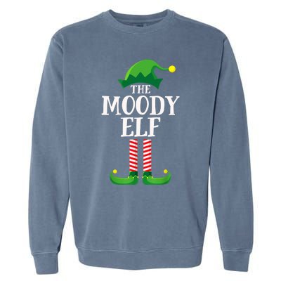 Moody Elf Matching Family Group Christmas Party Garment-Dyed Sweatshirt