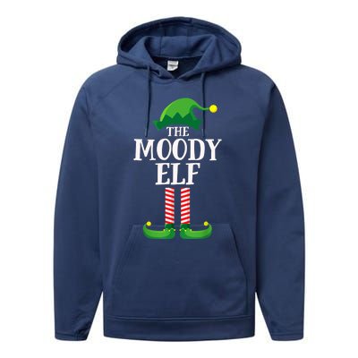 Moody Elf Matching Family Group Christmas Party Performance Fleece Hoodie