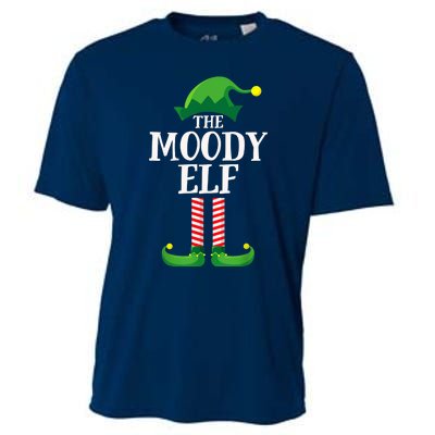 Moody Elf Matching Family Group Christmas Party Cooling Performance Crew T-Shirt