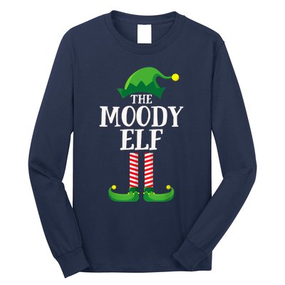 Moody Elf Matching Family Group Christmas Party Long Sleeve Shirt