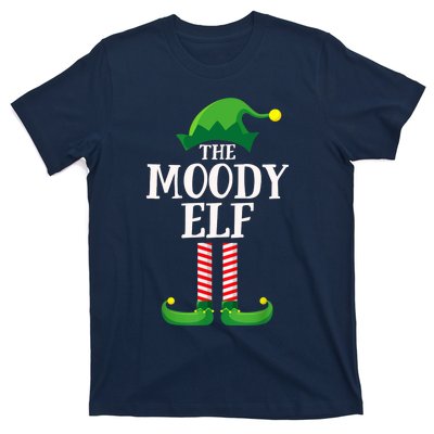 Moody Elf Matching Family Group Christmas Party T-Shirt