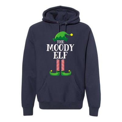 Moody Elf Matching Family Group Christmas Party Premium Hoodie