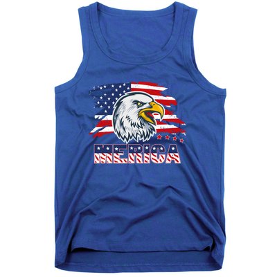 Merica Eagle Mullet Independence 4th Of July American Flag Gift Tank Top