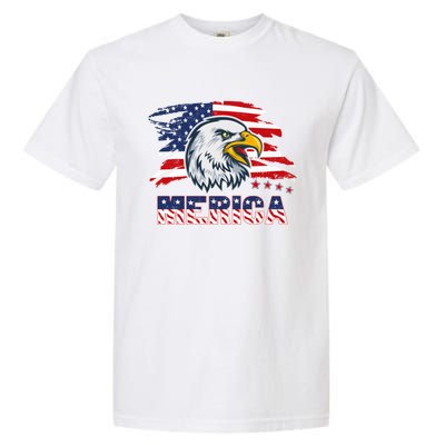 Merica Eagle Mullet Independence 4th Of July American Flag Gift Garment-Dyed Heavyweight T-Shirt