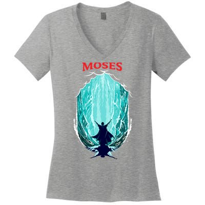 Moses Exodus Women's V-Neck T-Shirt