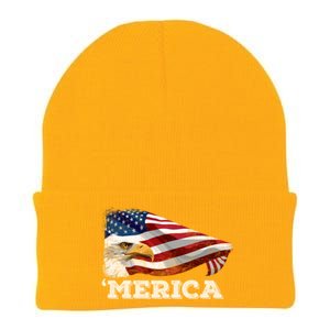 Merica Eagle Mullet 4th Of July American Flag Usa Gift Knit Cap Winter Beanie