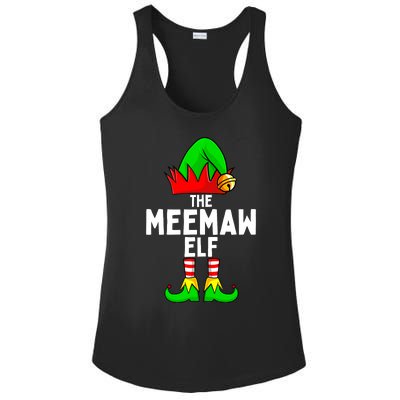 Meemaw Elf Matching Family Christmas  Ladies PosiCharge Competitor Racerback Tank