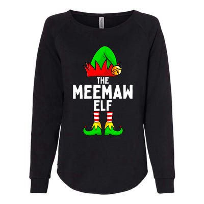 Meemaw Elf Matching Family Christmas  Womens California Wash Sweatshirt